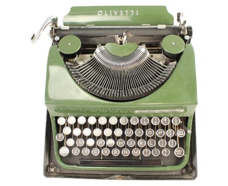 A vintage Olivetti portable typewriter, circa 1950