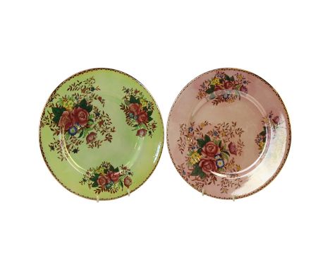 Two large Maling "Rosalind" pattern plates, circa 1930s, 28.5 cm