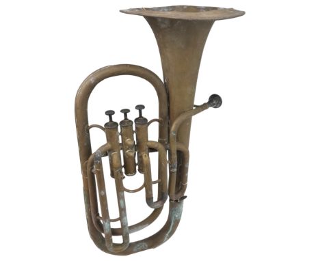 A Joseph Higham of Manchester "Clear Bore" class A tuba, late 19th / early 20th Century
