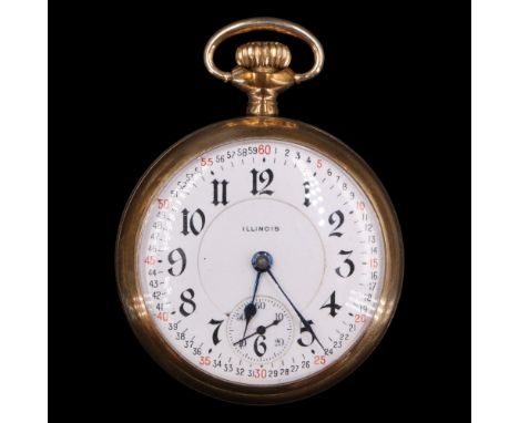 A late 19th / early 20th Century Illinois Watch Co "Abraham Lincoln" railroad-grade pocket watch, having a crown-wound 21-jew