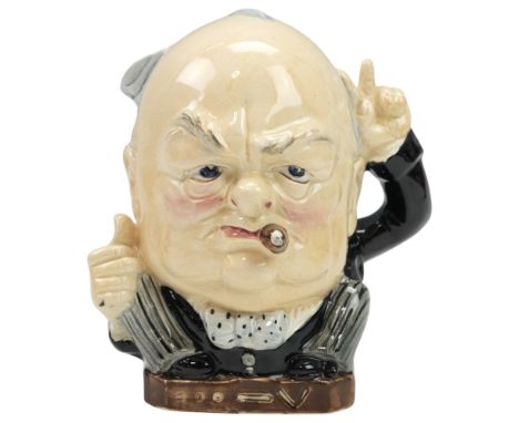 A Burleigh Ware "Churchill Victory" character jug, 13 cm