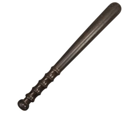 A vintage Hiatt turned ebony police truncheon, 38 cm