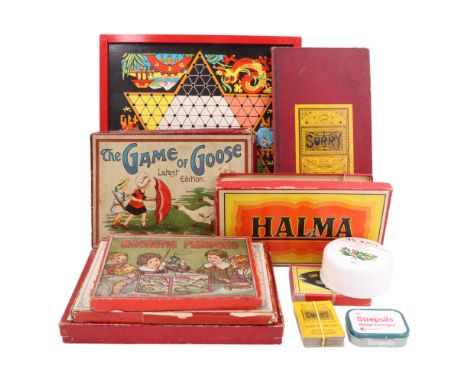 Early-to-mid 20th Century board and other games including Sorry, Halma, The New Game of Empire, Spear's "A Cycling Tour", "Ma