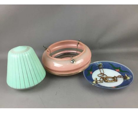 THREE GLASS LIGHT SHADES