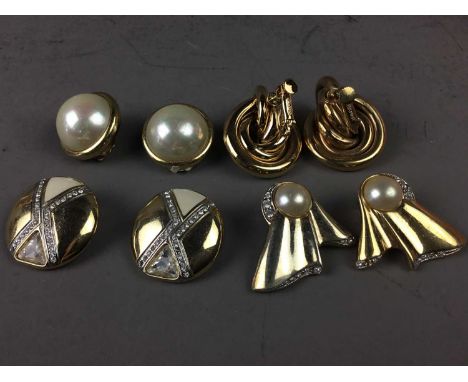 LOT OF COSTUME EARRINGS,including two pairs by Christian Dior