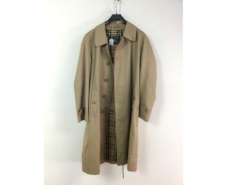 THREE GENTLEMAN'S COATS,including an Aquascutum wool coat, a Burberry raincoat and an Austin Reed raincoat (3)