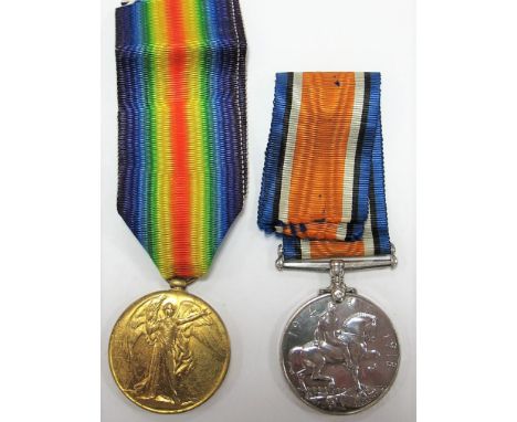 George V WWI Duo, of War and Victory medals, to 26667 private F.Fidler Yorkshire Light Infantry. 