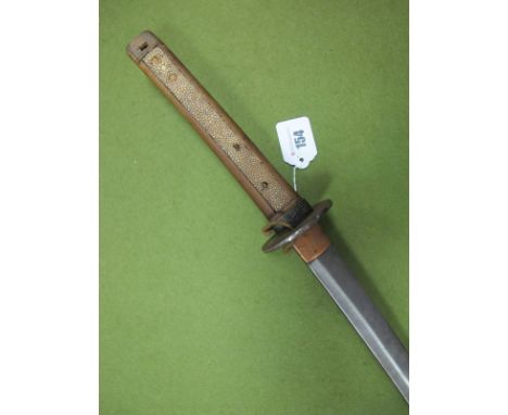 A XX Century Katana, 56cm long, missing card cover to grip, missing scabbard. 