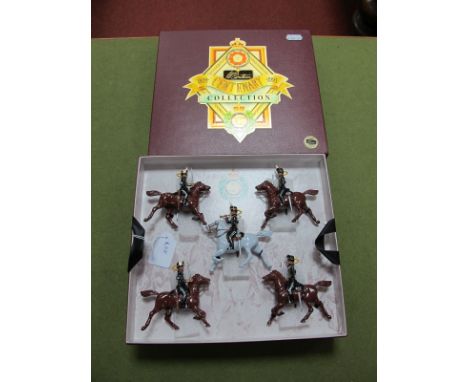 A Boxed W. Britain Metal Figures Set #8813, The Dennis Britain set 13th Hussars and The Royal Fusiliers, with centenary colle