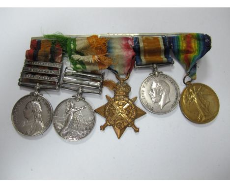 Victorian Queen's South Africa Medal, with "Wittebergan" "Transvaal" and "Cape Colony" clasps with a King's South Africa meda