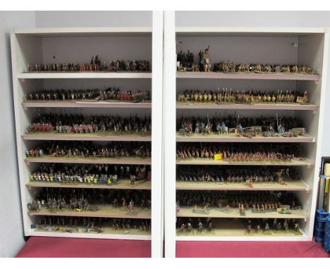A Large Quantity of White Metal and Plastic 'War Games' Style Figures, typically 25mm, Ancient armies including Romans, Vikin