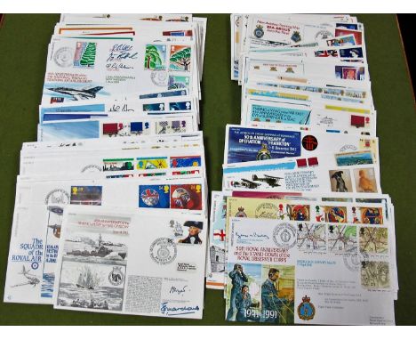 Over One Hundred and Twenty R.A.F. Philatelic Flown Covers, Royal Naval Cover and Brooklands Museum Covers. All with signatur