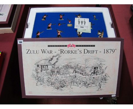 A Britians Limited Edition (2000) Zulu War 'Rorkes Drift 1879' Diorama, no 653, complete with thirteen loose figures, boxed, 
