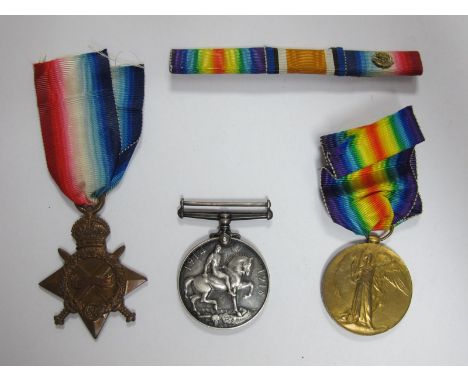 George V WWI Trio, consisting of 14/15 Star, War and Victory medals to: 23375 Private G.H.White Yorkshire light infantry with