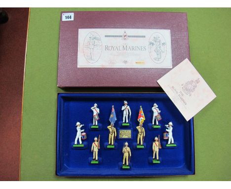 A Set of W. Britain Model Figures; No.000103 of 7000 The Royal Marines, The 1955 Tercentenary Celebration of The British Colo