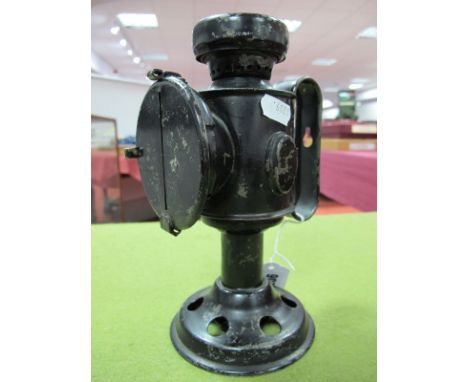 WWII Hand Lamp Dated 1942, made by T.E.Bladen, complete and in good condition with blackout cover and War Dept arrow. 