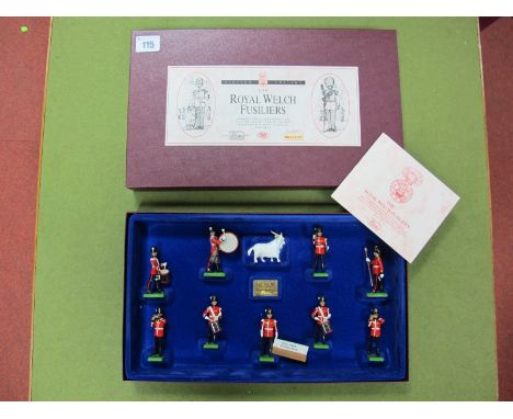 A Set of W. Britain Model Figures; The Royal Welsh Fusiliers, No,3287 of 6000 sets, as new boxed. 