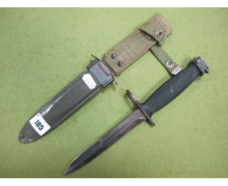A Post Second World War U.S. Army Bayonet, #U.S.M8A1 by Imperial with scabbard. 