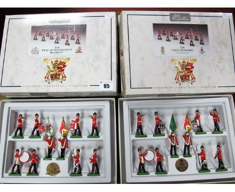 Two Boxed Sets of W. Britain Model Figures, #5799 The Duke of Wellington's Regiment (West Riding), #5800 The Green Howards (A