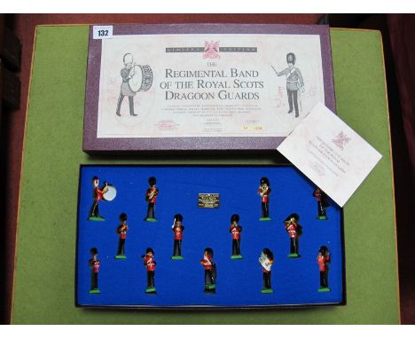 A Set of W. Britain Model Figures; No.0330 The Regimental Band of The Royal Scots Dragoon Guards. As new. Boxed. 