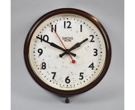 A Vintage Bakelite Smiths Sectric Circular Wall Clock, 28cm Diameter 