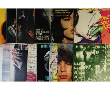 THE ROLLING STONES: A collection of 12" vinyl LPs, comprising; 'The Rolling Stones' LK 4605 (at fault), 'The Rolling Stones N