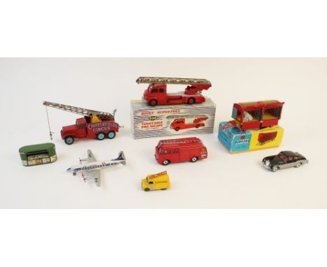 A collection of vintage diecast model vehicles, comprising: a Dinky Toys boxed 706 'Vickers Viscount Air Liner', a Dinky Toys