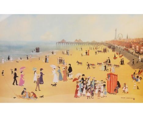 Helen Layfield Bradley (1900-1979), 'Blackpool Sands',  Print on paper, Signed in pencil lower right margin, Fine Art Trade G