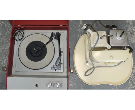 Vintage cased record player together with a Goblin Teasmade and accessories (2).  Both untested. Collection only.