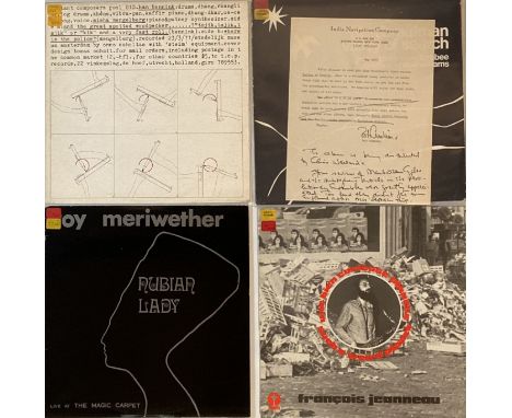 FREE JAZZ/AVANT LP RARITIES. More seldom seen albums with 4 x LPs included. Titles are Roy Meriwether Trio - Nubian Lady (Sti