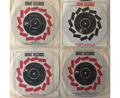 MINIT - 7". Deep grooves with these 4 x hard to find original UK 7" on Minit. Titles are Jimmy Lewis - The Girls From Texas (