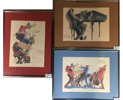 LEO MEIERSDORFF PRINTS. Collection of 3 framed prints with designs from Leo Meiersdorff. The measures are 42 x 31.5 cms.
