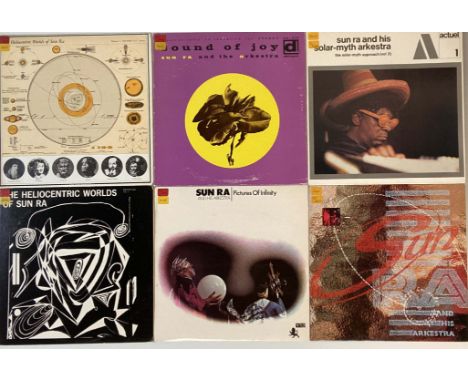 SUN RA - LPs (TWO SIGNED INCLUDING ONE BY SUN RA). Entering the mystical world of Sun Ra with these 7 x LPs including one sig