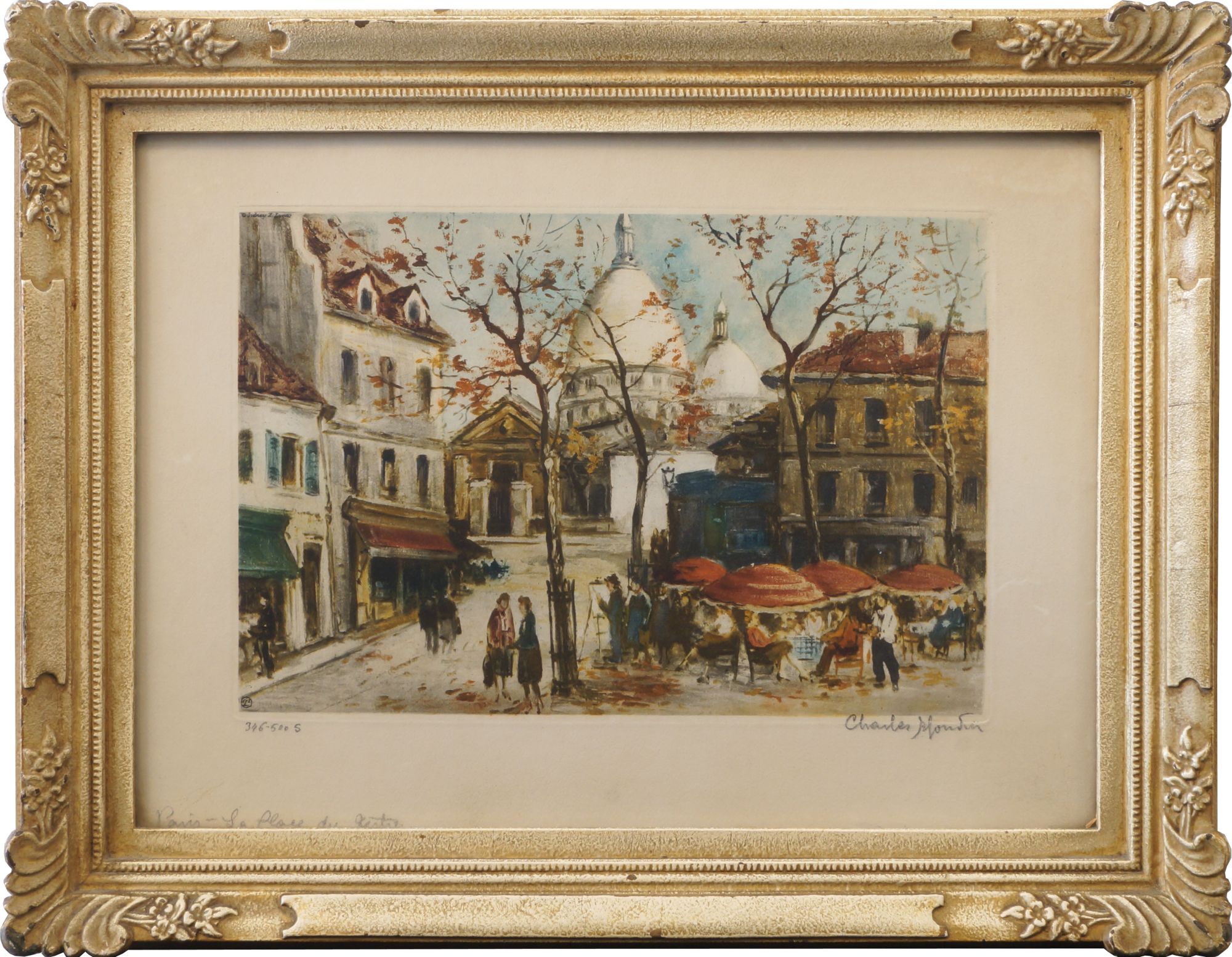 Charles Mondin, French early/mid 20th century -''Paris le Place du ...