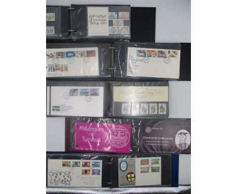Five albums of first day covers including Jersey &amp; Isle of Man (1977 - 1994) and UK.                      