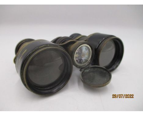 A pair of Lawrence &amp; Mayo "The Lynx" binoculars with built in compass