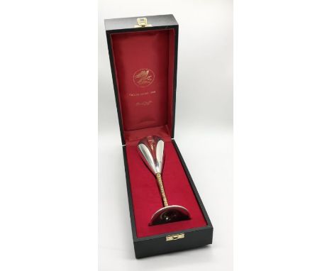 Stuart Leslie Devlin AO CMG (9 Oct 1931-12 April 2018) A cased hallmarked silver and silver gilt goblet/flute of tall proport