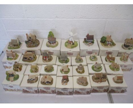 A collection of twenty nine boxed Lilliput Lane cottages including Lace Lane, Chiltern Mill, Dovetails, Micklegate Antiques, 