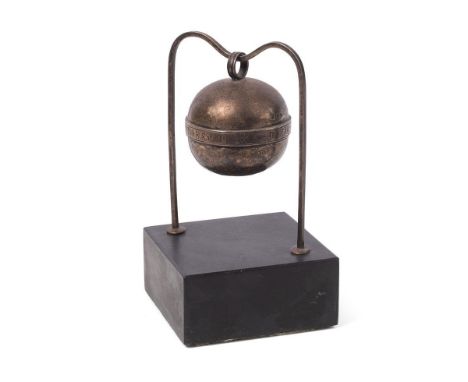 A Carlisle Silver Bell Trophy awarded to the winner of the historic British flat horse race in Cumbria, a replica of the orig