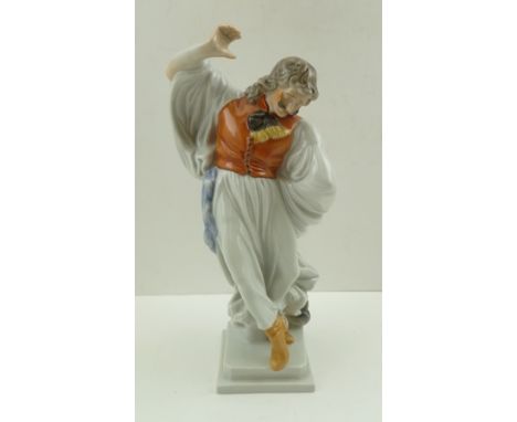 A HEREND, HUNGARIAN CERAMIC FIGURE "The Cossack", printed and incised marks to base, includes the number 5496, 29.5cm high 