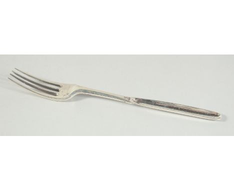 A RARE GEORGE II SILVER MARROW FORK. London, 1751. Maker: I. L.