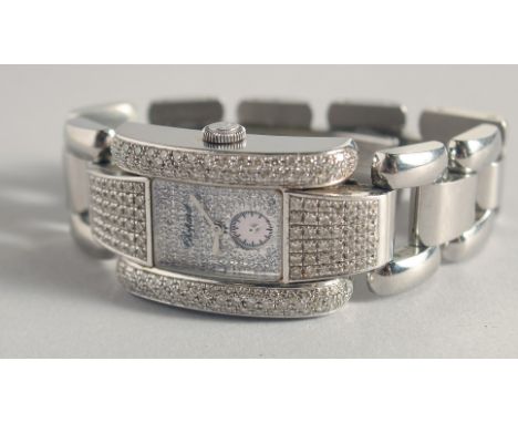 A GOOD CHOPARD LA STRADA DIAMOND SET WRISTWATCH AND BOX. 41/8380 1093723 8357.
