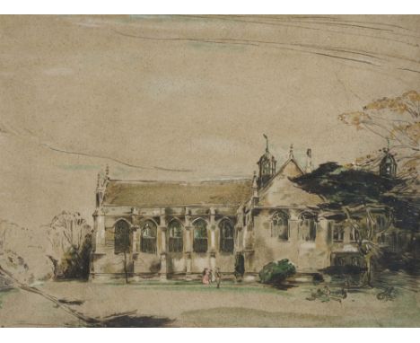 WILLIAM NICHOLSON Wadham College Chapel, lithograph, signed in pen to the margin and with Stafford Gallery blind stamp, 27 x 