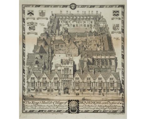 EMERY WALKER AFTER EDMUND HORT NEW 'The Kings Hall and College of Brasenose in Oxford', photo engraving, 36 x 32cm
