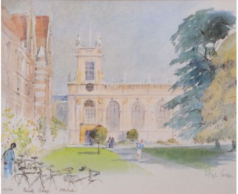 AFTER HUGH CASSON 'Trinity College, Oxford', print in colours, pencil signed, titled and numbered 137/500, 25 x 33cm