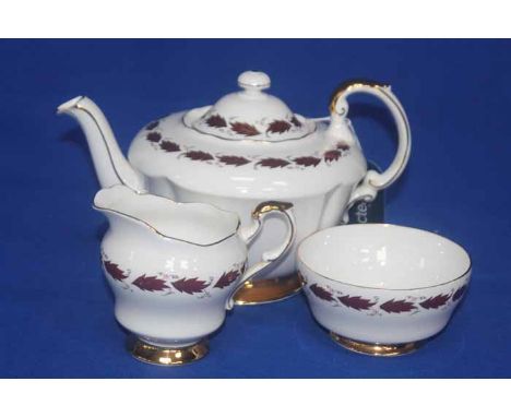 PARAGON ELEGANCE PATTERN TEA SET
with six cups (one broken), six cups, six saucers, sugar, cream, teapot and cake plate; toge