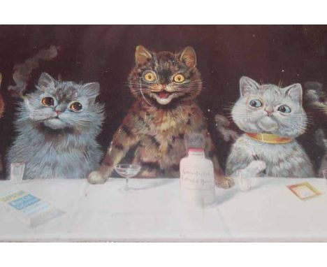 AFTER LOUIS WAIN: PAIR OF COLOUR PRINTS FROM PENNY ILLUSTRATED PAPER CHRISTMAS NO. 1896
The Bachelor's Party and The Wedding 
