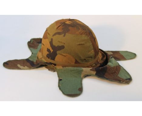 A WWII American infantry steel helmet.