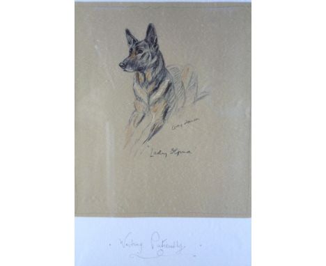 Lucy Dawson (20thC). Waiting Patiently print, signed, 26.5cm x 22cm and another. (2)
