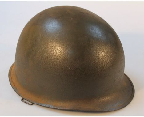 A WWII American infantry steel helmet.